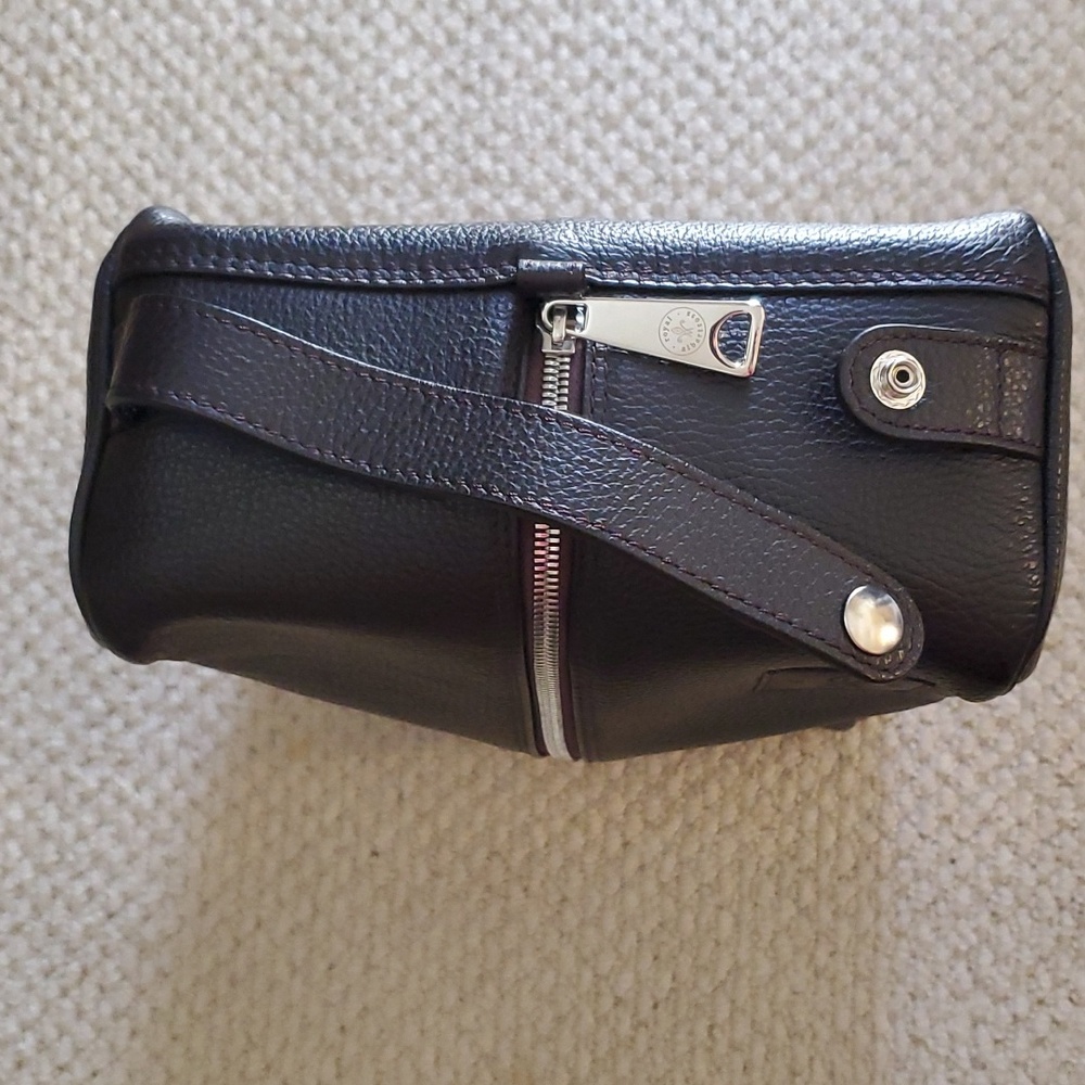 Royal Albartross Italian Leather Shoe Bag w/Divider Chocolate Brown New